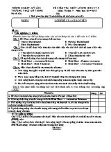 Đề kiểm tra chất lượng học kì II Tin học 9 (Có đáp án) - Năm học 2014-2015 - Trường THCS Mỹ Trung